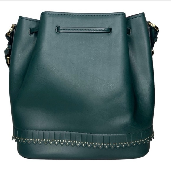EUC Salvatore Ferragamo Like New Dark Green Sandy Bucket bag. Truly Exquisite!!! - Picture 2 of 8